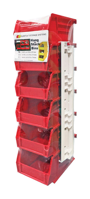 Quantum Storage 4-1/8 in. W X 2-13/16 in. H Tool Storage Bin Polypropylene Red