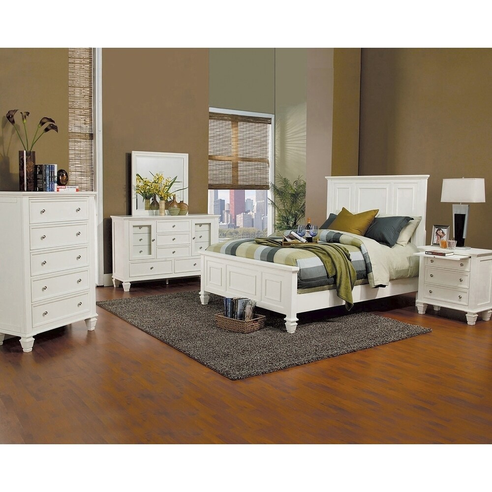 Aurillac Coastal Wood Panel Bed