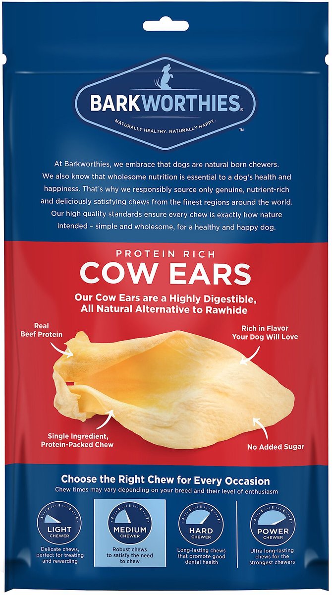 Barkworthies Cow Ears Dog Treats