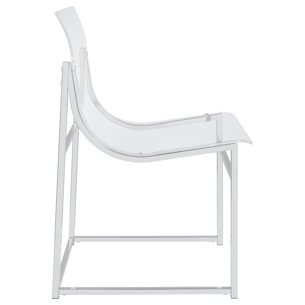 Coaster Furniture Acrylic Dining Side Chair Clear And Chrome