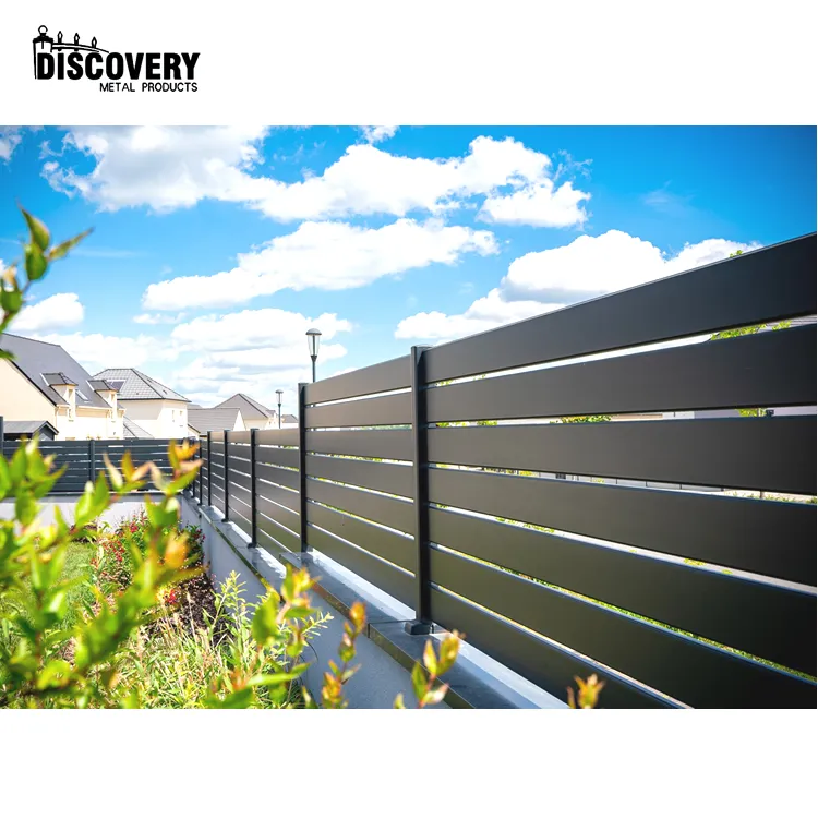 Wholesale high quality outdoor aluminum horizontal slat fence for garden