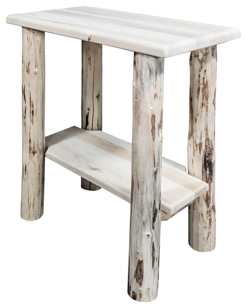 Montana Chairside Table  Clear Lacquer Finish   Rustic   Side Tables And End Tables   by Montana Woodworks  Houzz