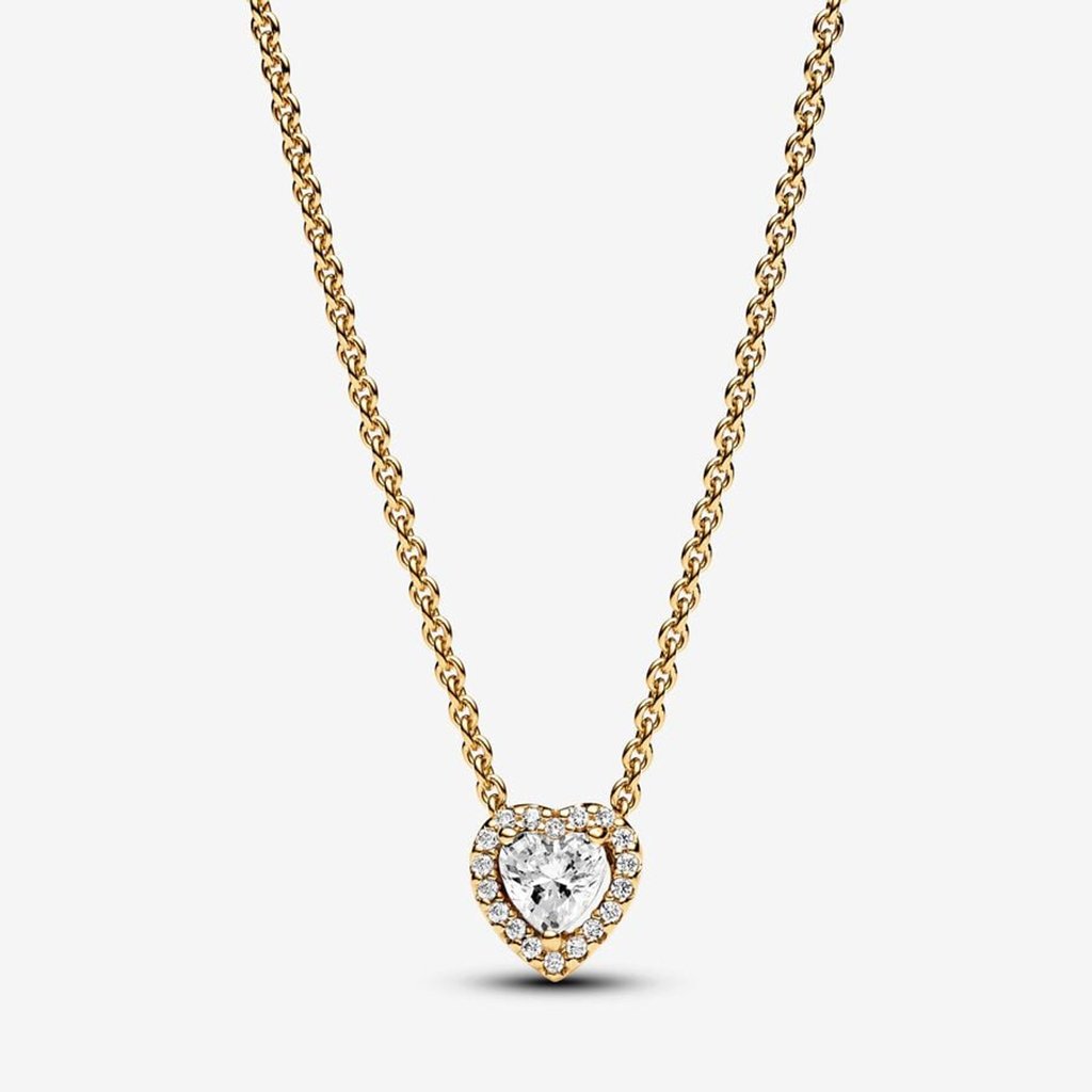 PANDORA  Sparkling Heart Collier Necklace - Gold