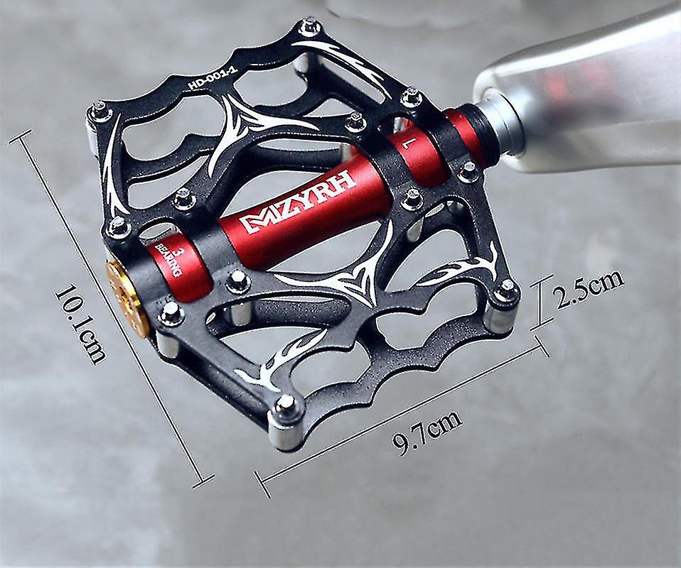 Mountain Bike Pedals， 3 Bearing Composite 9/16   High-strength Non-slip Surface， Gold+titanium