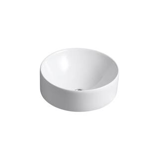 KOHLER Vox Round Above Counter Vitreous China Bathroom Sink in White with Overflow Drain K-14800-0