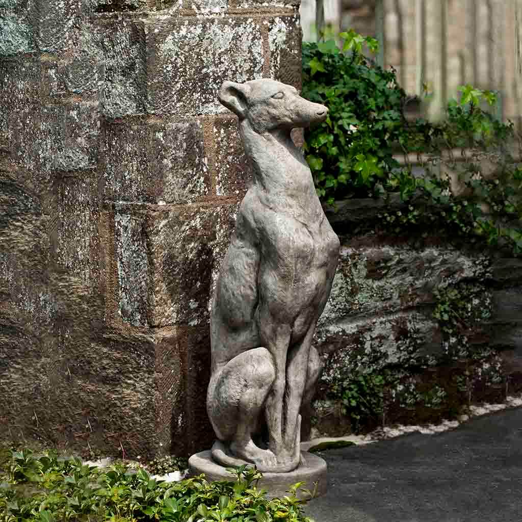 Campania International Antique Greyhound Statue