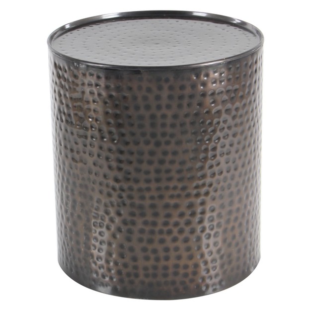 Metal Cylinder Accent Tables set Of 3 Brown Olivia amp May