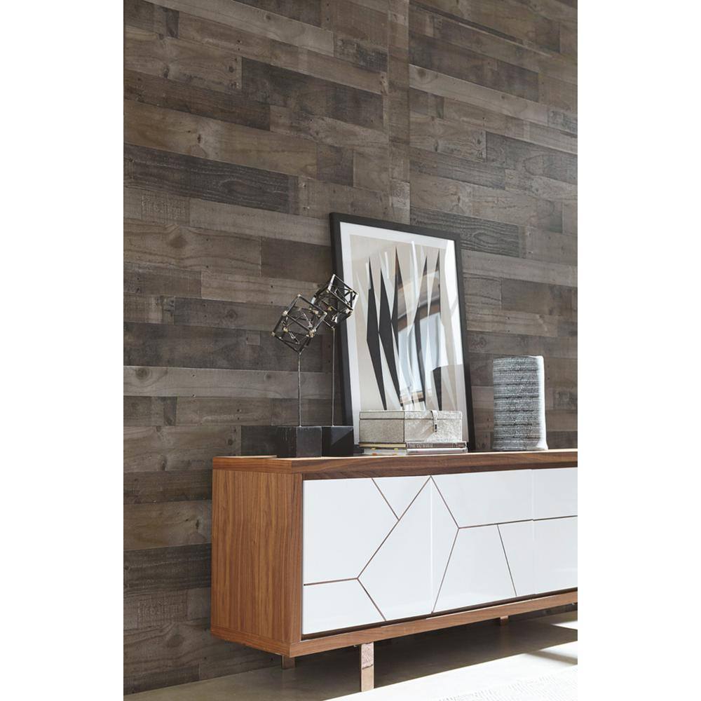 Weathered Grey Plank 32 sq. ft. MDF Paneling 169779