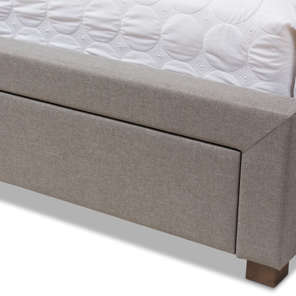 Contemporary Fabric Upholstered Storage Bed by Baxton Studio