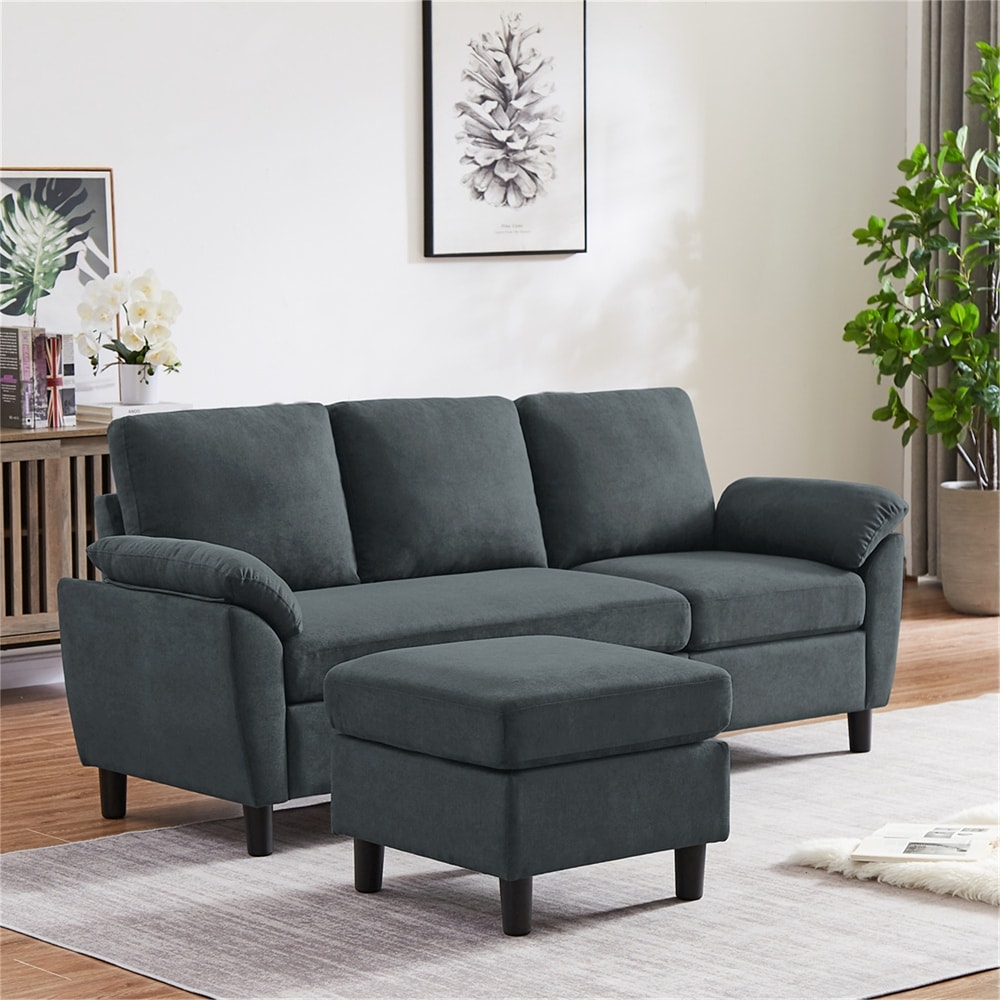 Walraime Sofa Couch Upholstered L Shape Sectional Sofas Sets for Living Room