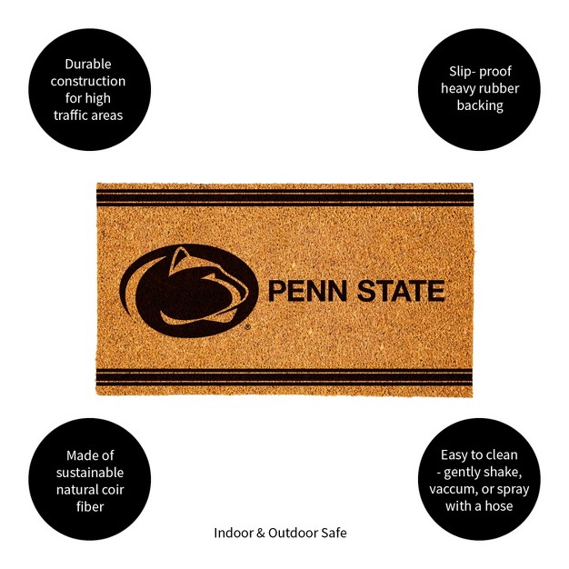 Evergreen Penn State Logo Natural Coir 28 X 16 Inches Indoor Outdoor Doormat