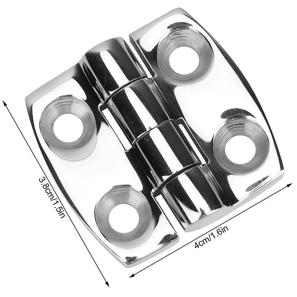 316 Stainless Steel Arc-shaped 4-hole Hinge For Boat Yacht Cabinet Door