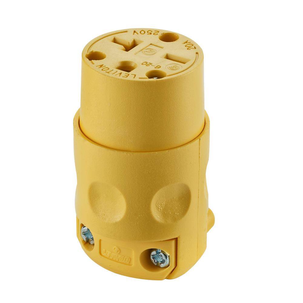 Leviton 20 Amp 250-Volt Grounding Connector Yellow 620CV