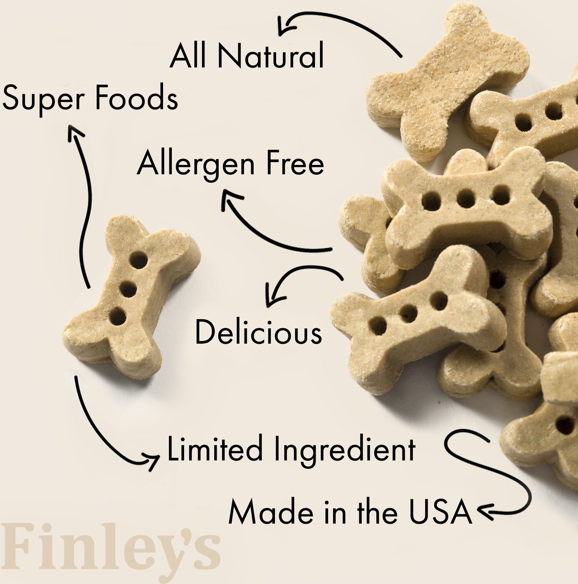 Finley's Barkery Wheat-Free Blueberry and Coconut Crunchy Biscuit Dog Treats