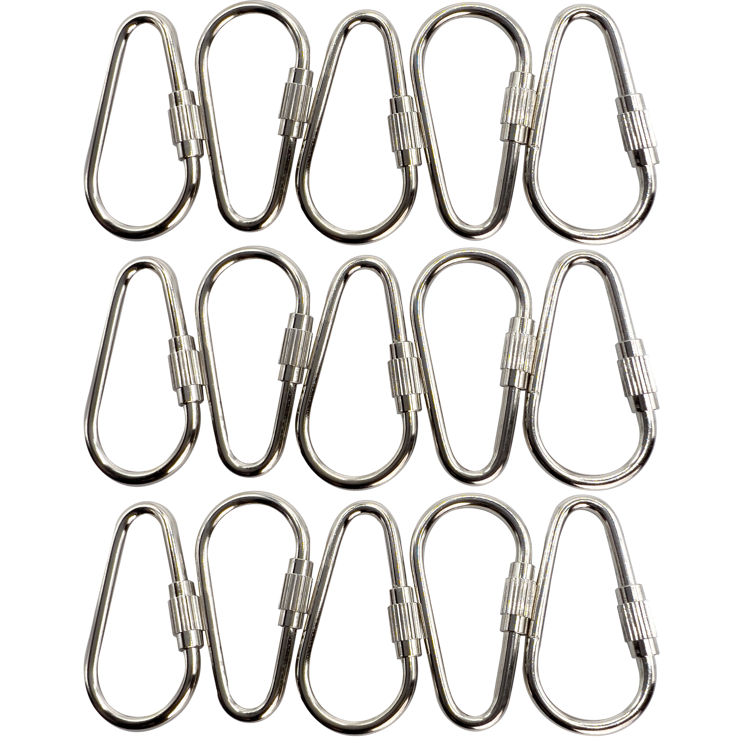 7011 Pk15 Nickel Plated 1 3/8 Inch Pear Toy Quick Link MandM Bird Toys - Convenient Bird Safe