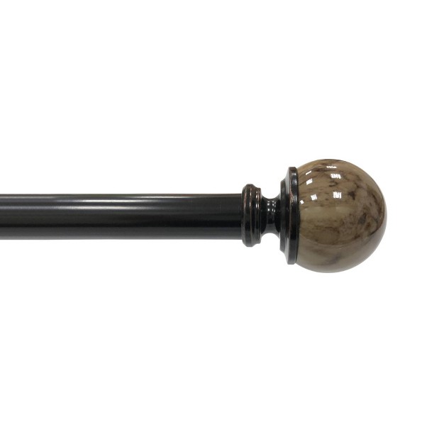 Decorative Drapery Curtain Rod With Marble Ball Finials Oil Rubbed Bronze Lumi Home Furnishings