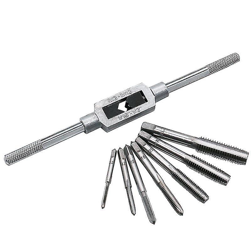 Set Of 8 Metric Taps - Hand-adjustable Metric Thread Tap With Key - M3 M4 M5 M6 M8 M10 M12