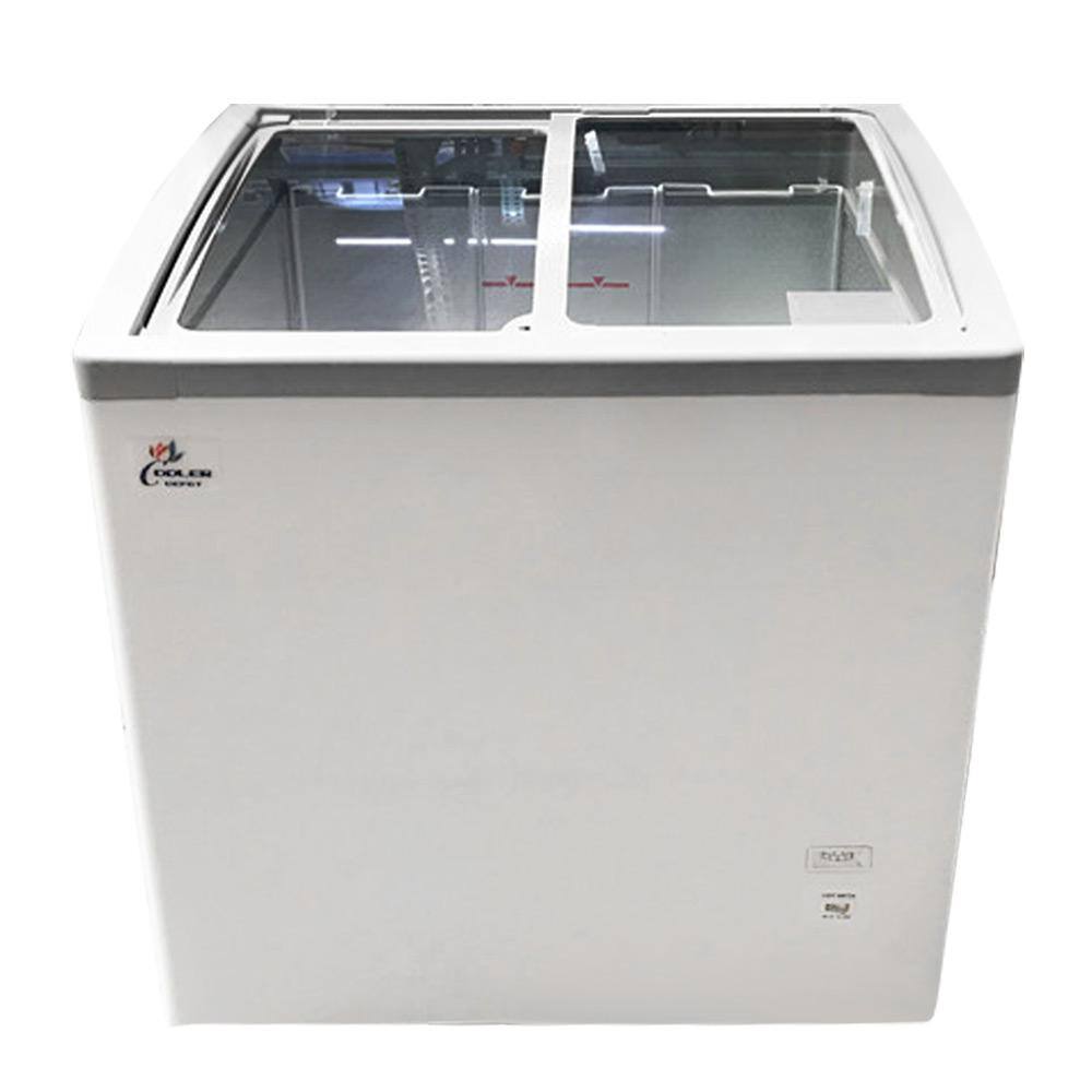 Cooler Depot 31 in. W 7 cu.ft. Manual Defrost Commercial Lap Glass Top Display Chest Freezer in White DXXSD251S