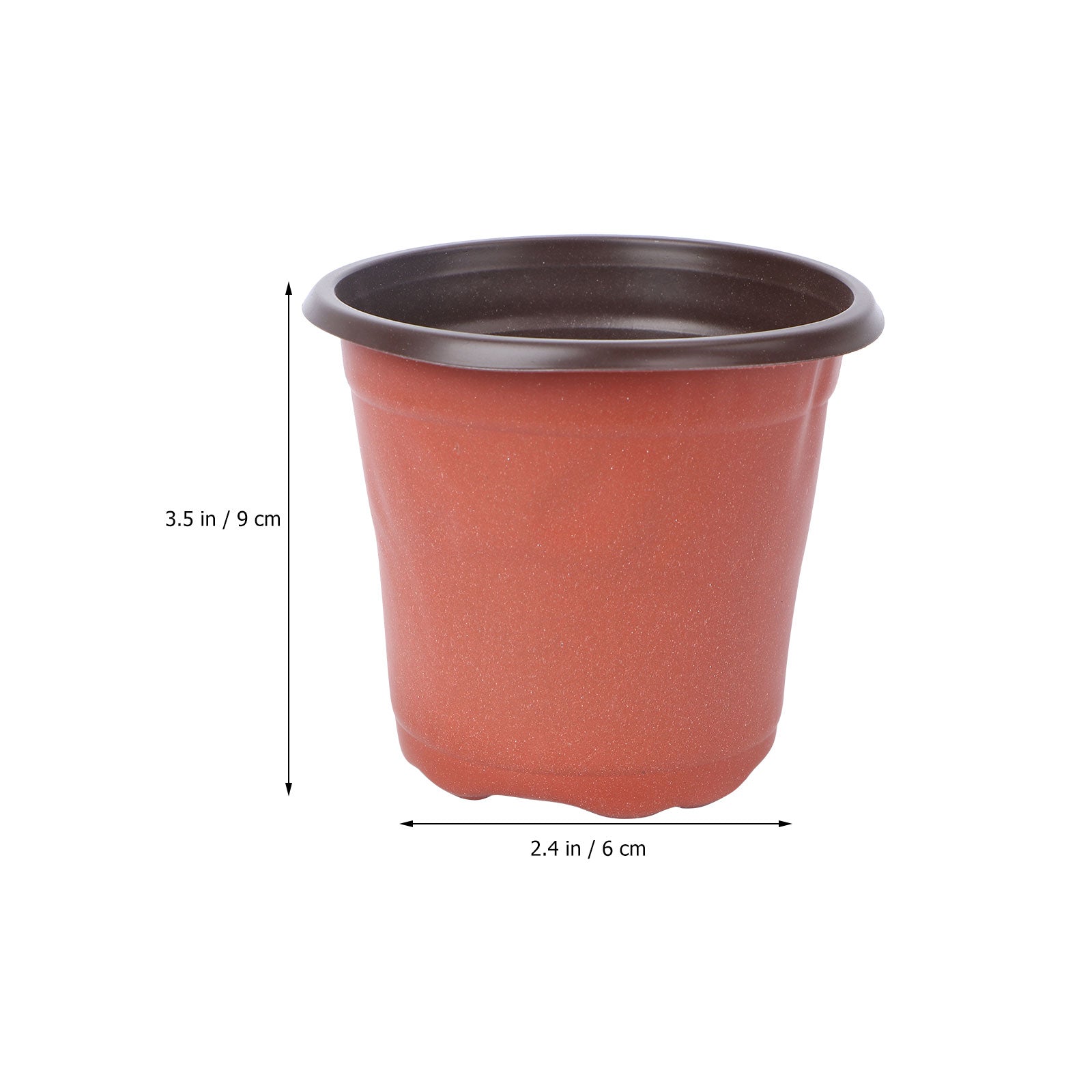 HEMOTON 10PCS Plastic Plant Flower Pots Nursery Seedlings Pot Lightweight Two-tone Universal Soft Plant Container Seed Starting Pots