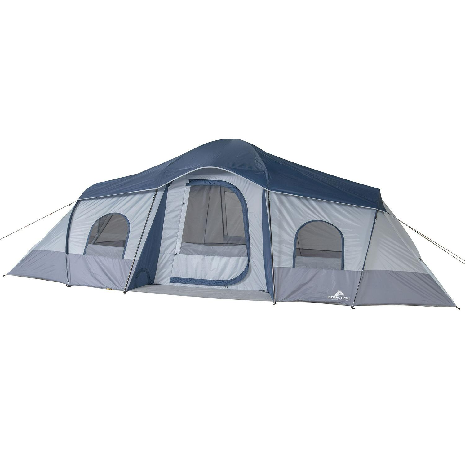 Ozark Trail 10-Person Cabin Tent， with 3 Entrances