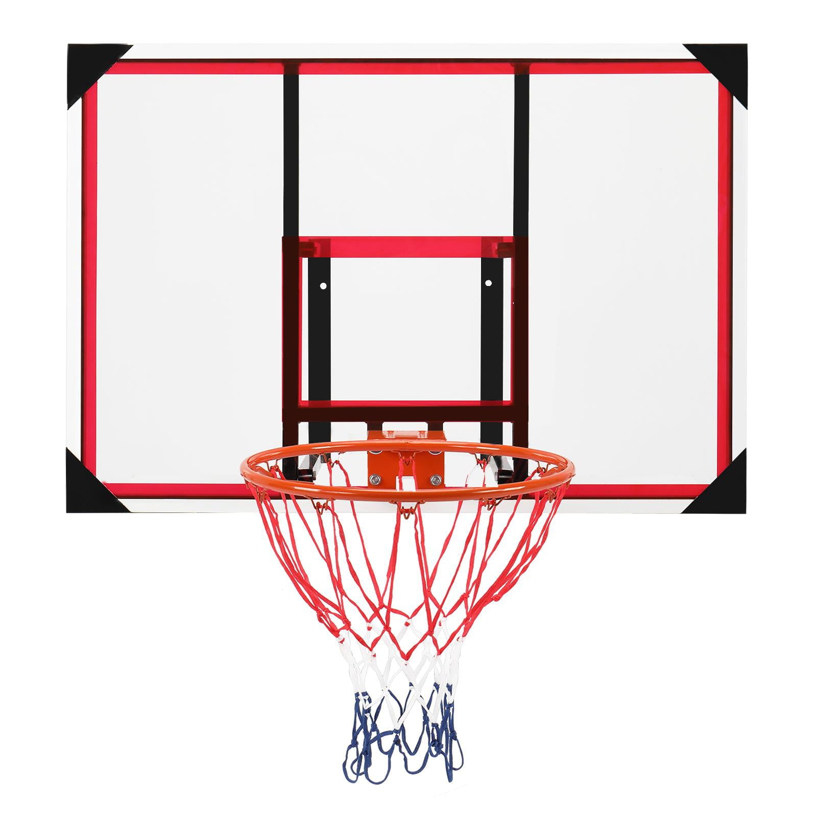 Zimtown Shatterproof Polycarbonate Wall-Mount Basketball Backboard