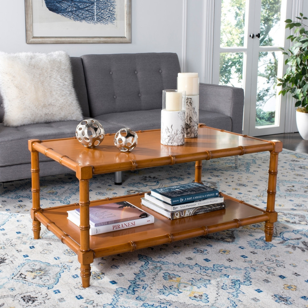 Mona Coastal Coffee Table  Brown   Asian   Coffee Tables   by Rustic Home Furniture Deco  Houzz