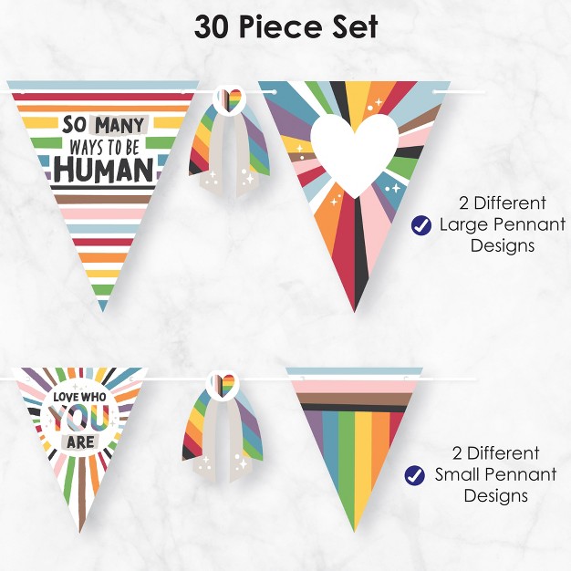 Big Dot Of Happiness So Many Ways To Be Human Diy Pride Party Pennant Garland Decoration Triangle Banner 30 Pieces