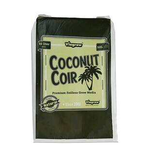 Viagrow 1.5 cu. ft. Coco Coir Fluffed Coconut Pith Fiber Soilless Grow Media Bag VCCF50