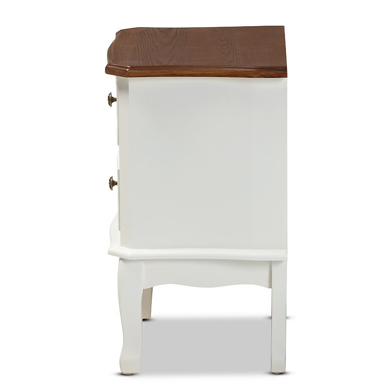 Baxton Studio Darlene White Nightstand