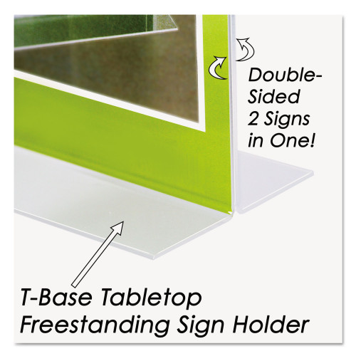 Nu Clear Plastic Sign Holder， Stand-Up， 8.5 x 11 (38020Z)