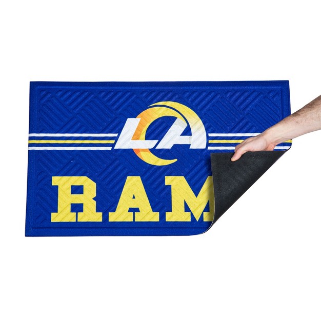 Embossed Mat Cross Hatch Los Angeles Rams