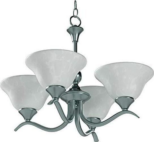 Hardware House Dover 4-Light Chandelier with Satin Nickel finish