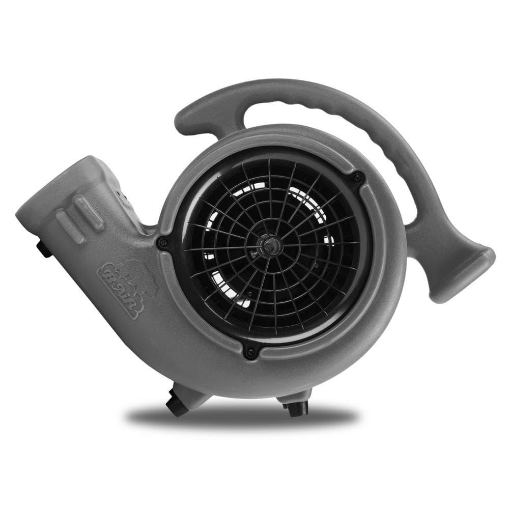 BAir 12 HP Air Mover for Janitorial Water Damage Restoration Stackable Carpet Dryer Floor Blower Fan in Grey