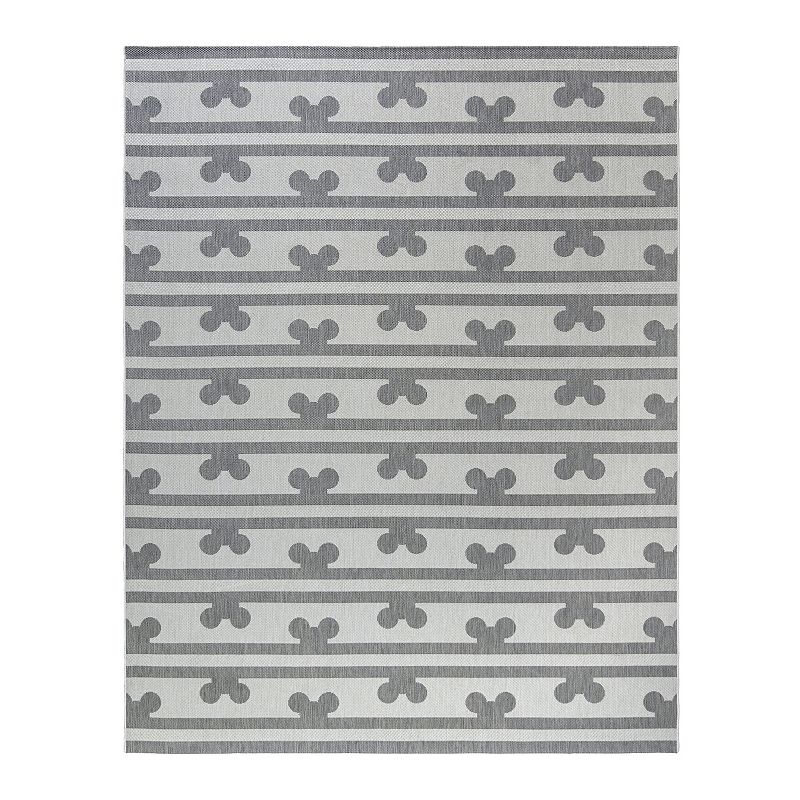 Disney's Mickey Mouse Peek a Boo Stripe Indoor Outdoor Rug