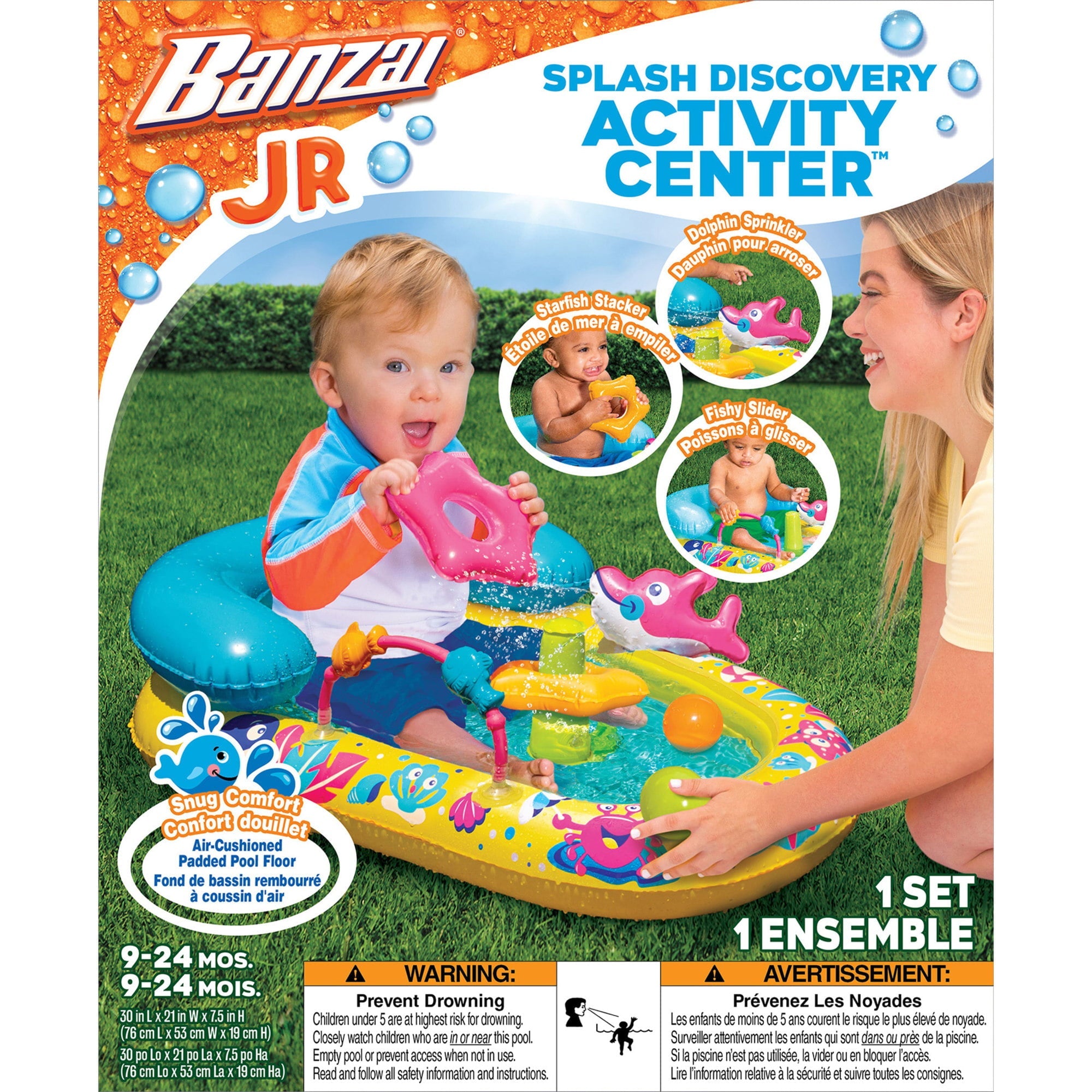 Banzai Jr. Splash Discovery Activity Center Water Play Set - 9-24 Months