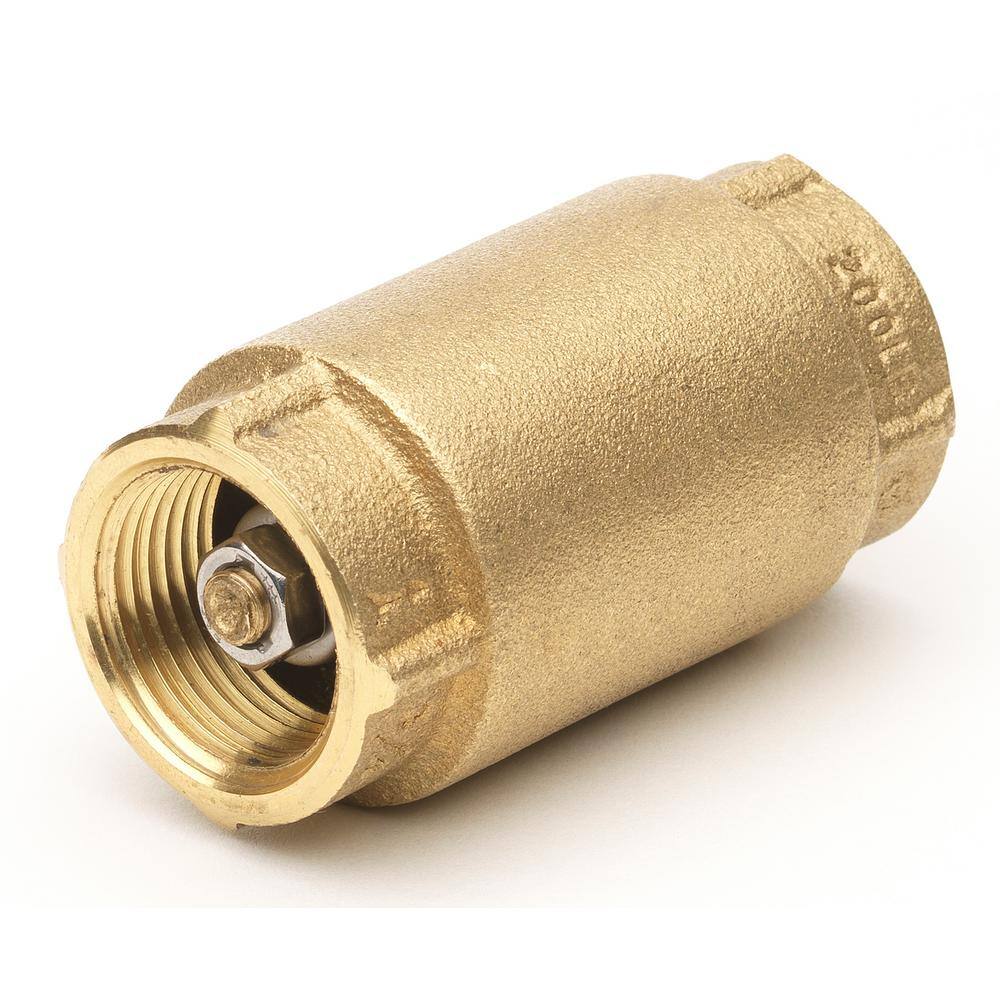 HOMEWERKS 34 in. FIP x 34 in. FIP Lead Free Brass Spring Check Valve 241-2-34-34