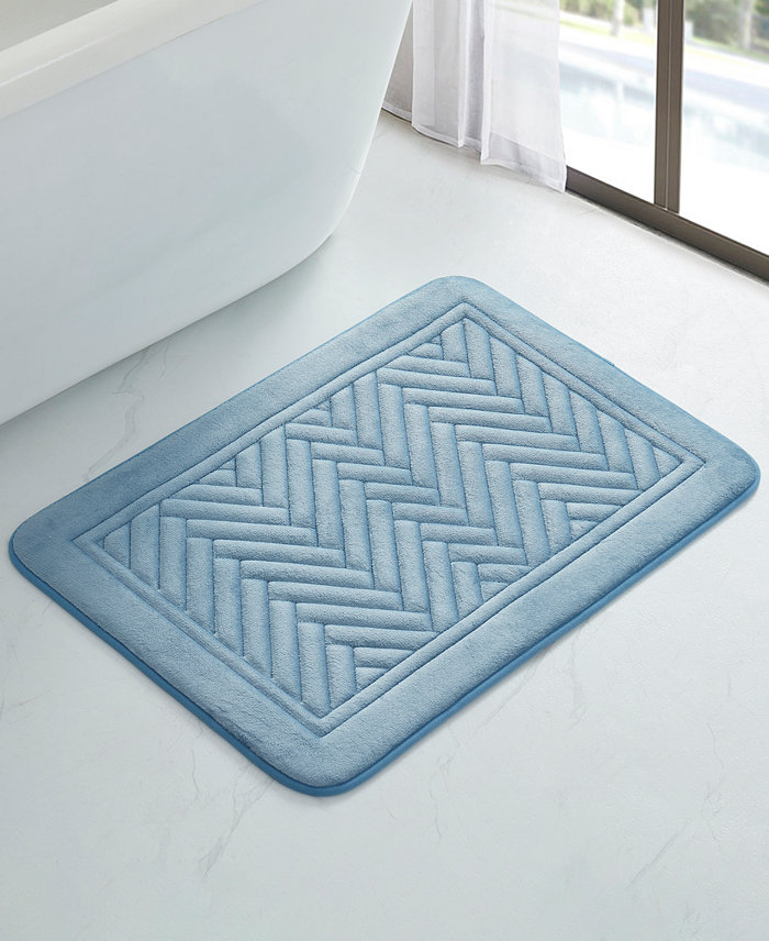 Seventh Studio Memory Foam Zig Zag Bath Rug 20 x 30