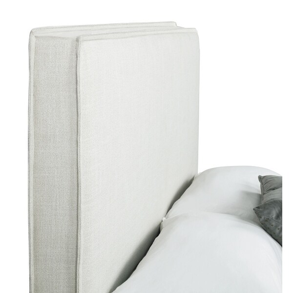 Gemma Sand Upholstered Headboard with Flange Details - - 36045673