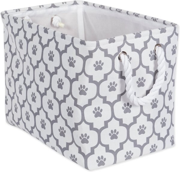 Bone Dry Paw Lattice Print Rectangle Dog Storage Bin