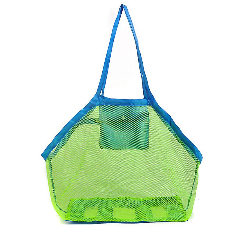 Mesh Beach Bag Kids Shell Collecting Extra Large Foldable Mesh Beach Toys Bag for Boys and Girls Shell Storage