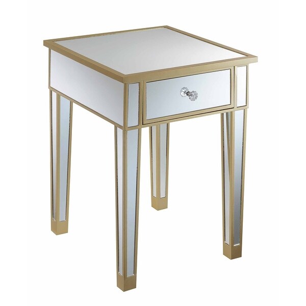 Silver Orchid Talmadge Mirrored 1 Drawer End Table