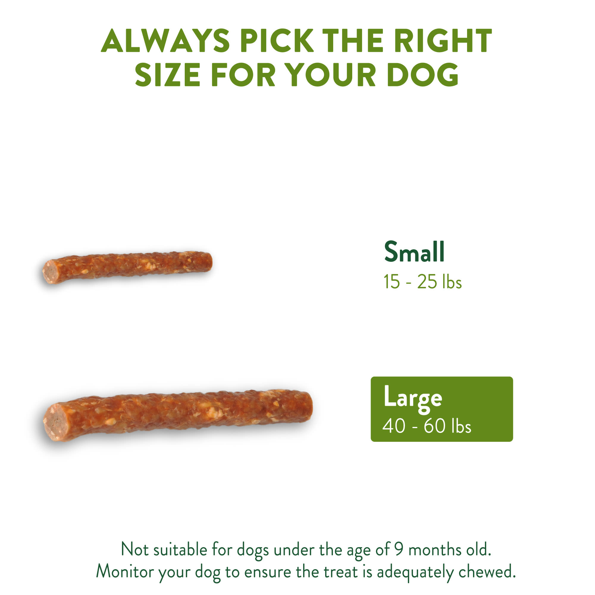 Whimzees Large Veggie Sausage Dog Treats， 7-count