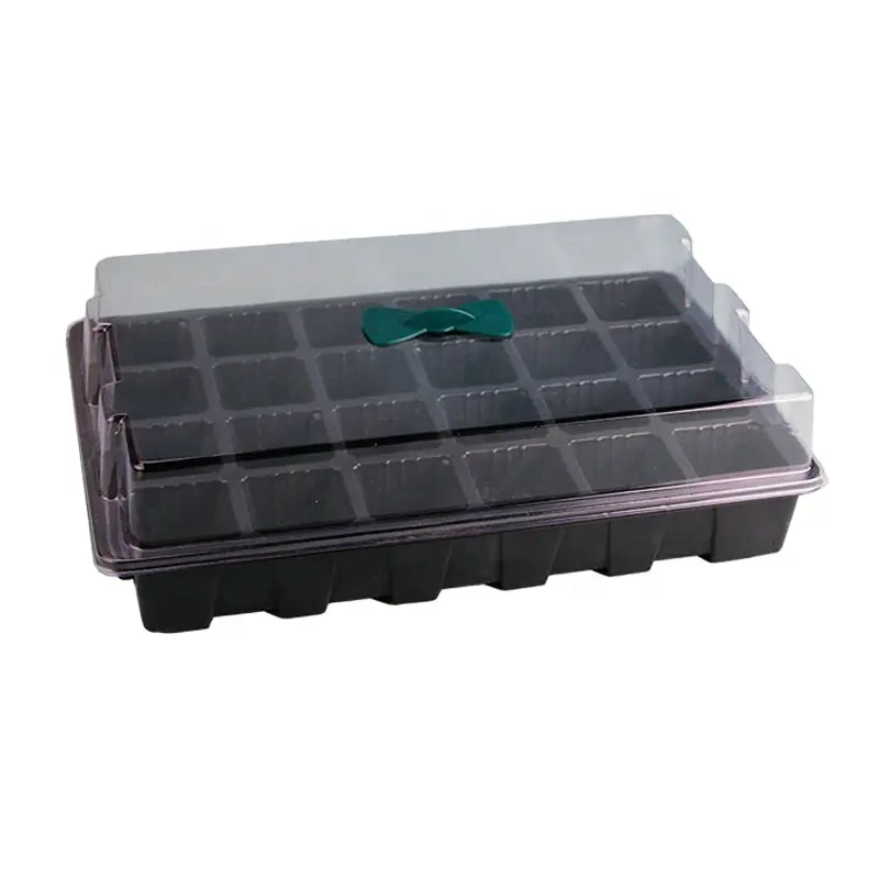 OEM/ODM Plastic Seed Plant Growing Trays 6/12/24 Cells Nursery Seedling Tray With Humidity Domes