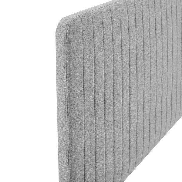 Milenna Channel Tufted Upholstered Fabric Twin Headboard - - 33939524