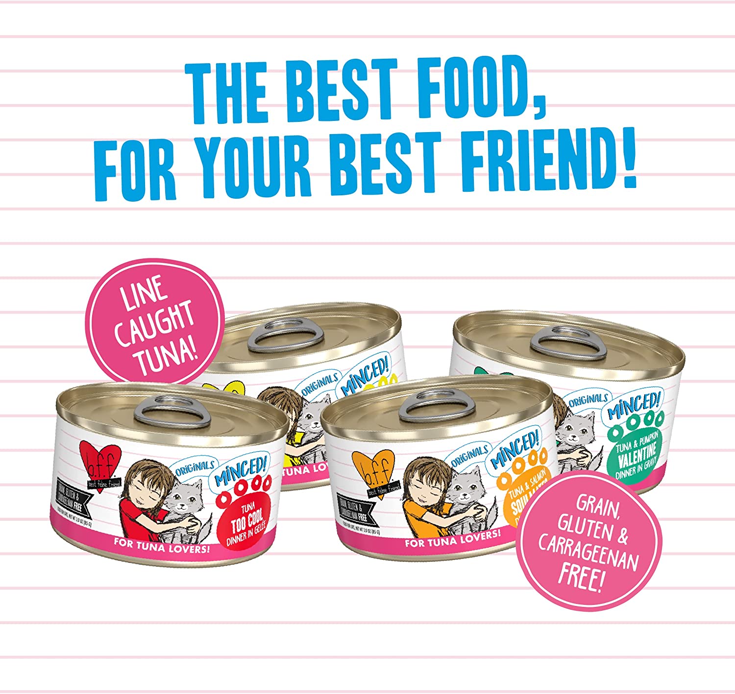 Weruva Wet Cat Food Best Feline Friend (B.F.F.)， Batch 'O Besties Variety Pack， 3oz Can (Pack of 12)