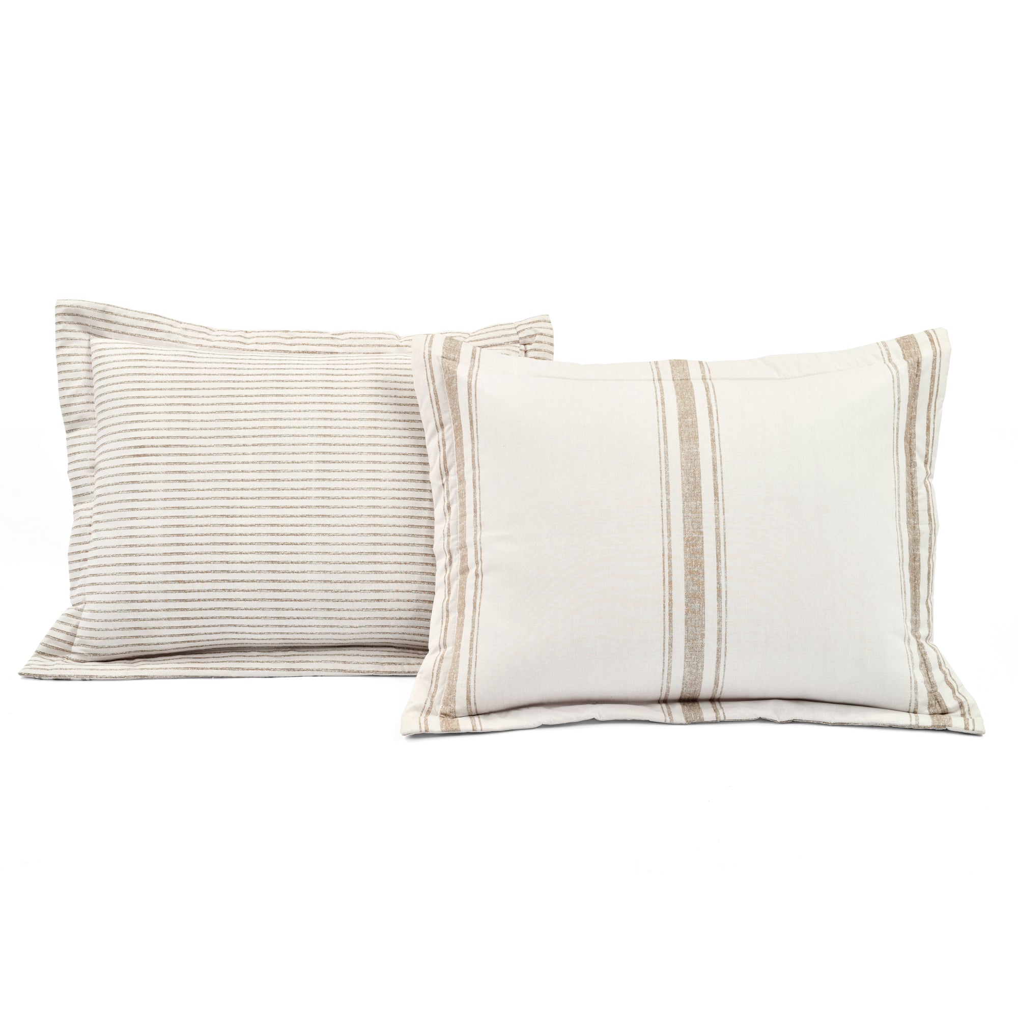 Farmhouse Stripe Cotton Reversible Comforter Set