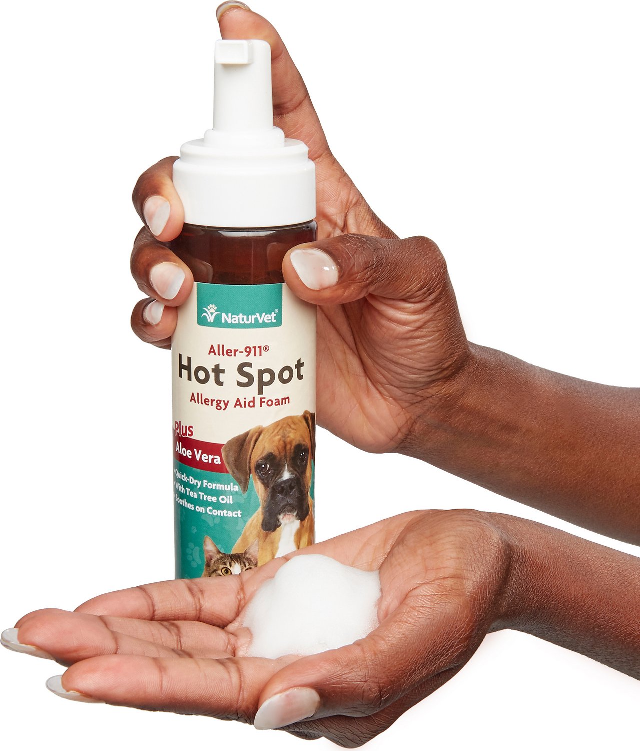 NaturVet Aller-911 Allergy Aid Hot Spot Plus Aloe Vera Dog and Cat Foam andndash; Pet Empire and Supplies