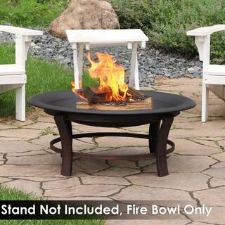 Sunnydaze Decor 33 in. x 5 in. Round Classic Steel Replacement Wood-Burning Fire Pit Bowl NB-183