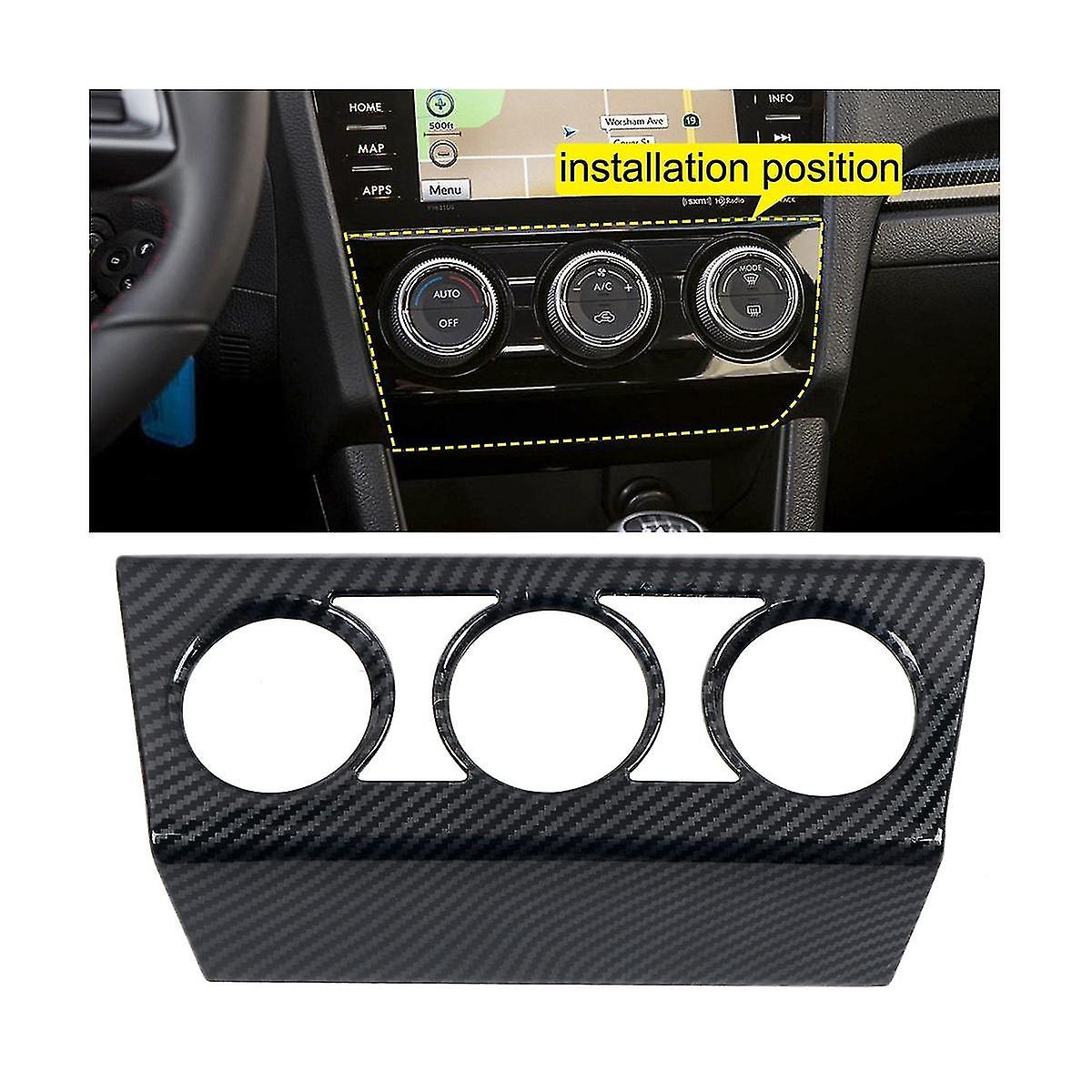 Car Carbon Fiber Console Air Condition A/c Switch Buttons Knob Cover For / 2015-2020