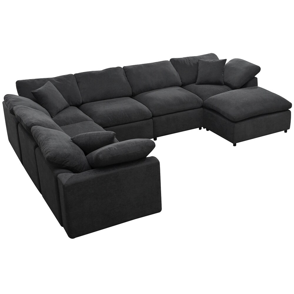 Oversized Modular Sectional Sofa with Ottoman L Shaped Corner Sectional for Living Room